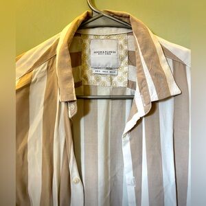 Unisex Striped Button Up